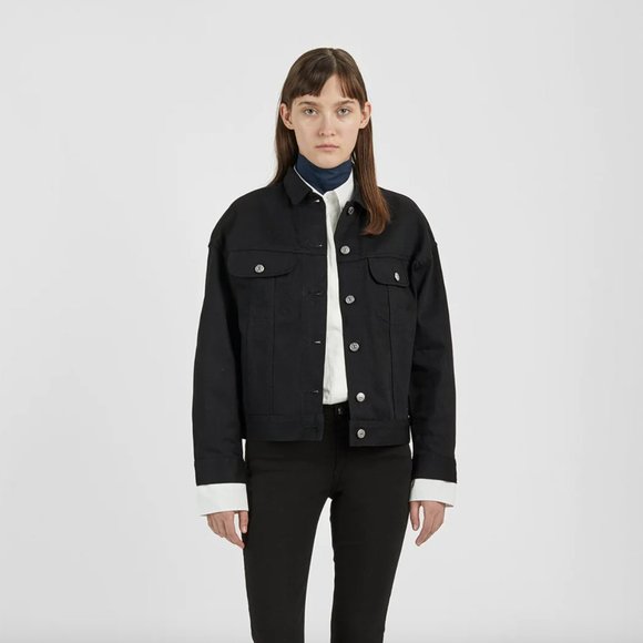 Acne Studios Bla Konst Lamp Denim Jacket Black Sz 34 Small - Picture 5 of 5